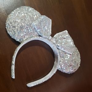 Silver Sequin Disney Minnie Mouse Ears